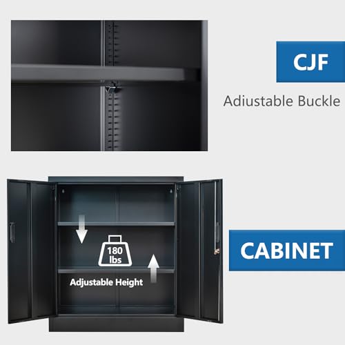 Locking Metal Storage Cabinet with Shelves and Doors L888