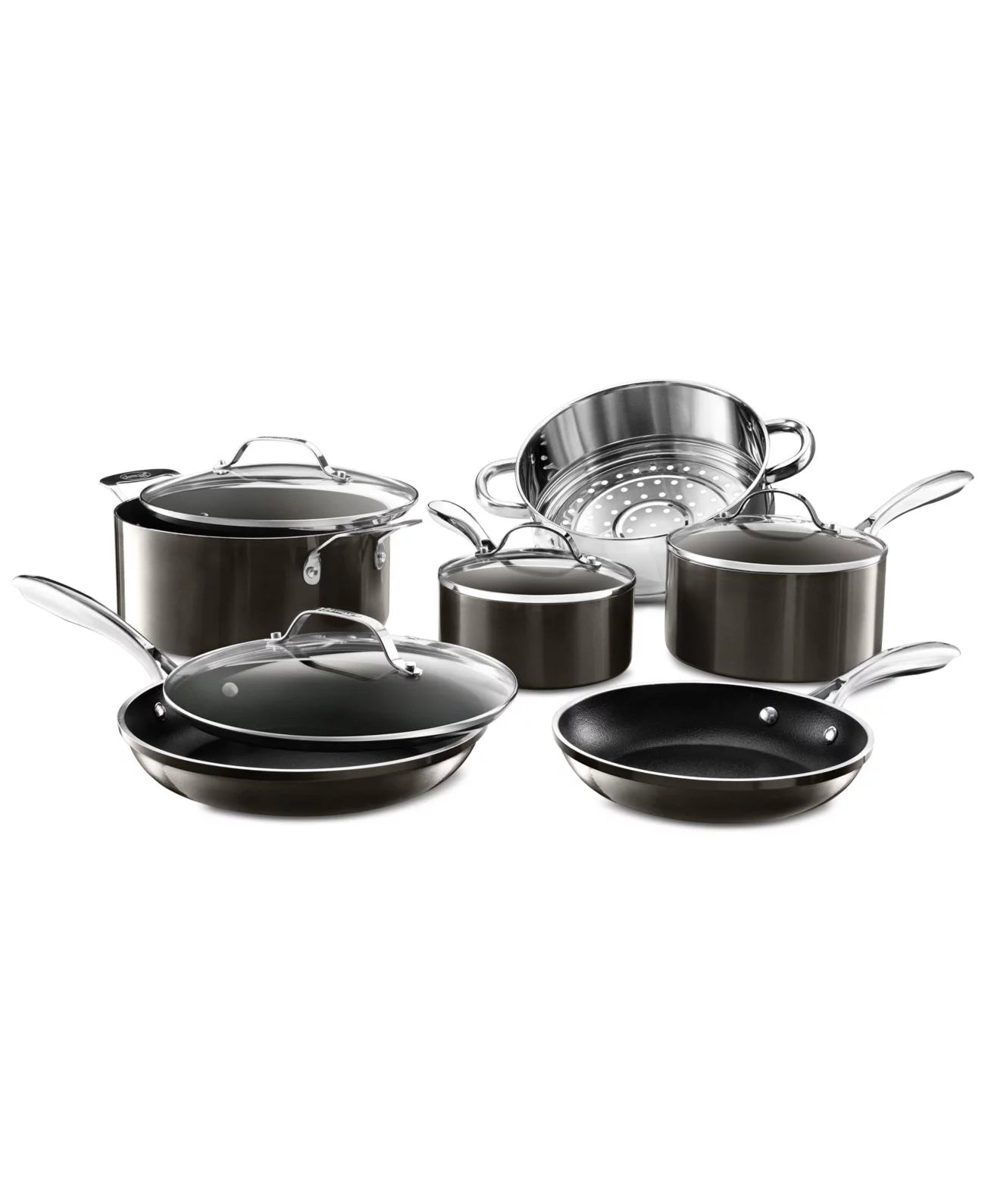 10-Pc. Cast Textured Nonstick Cookware Set Z6368