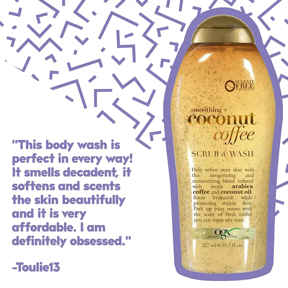 Coconut Coffee Body Scrub & Wash, 5 Pack U382