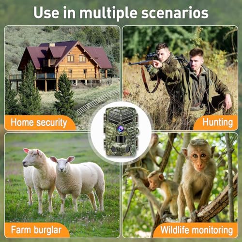 Trail Camera WiFi Bluetooth, 2.7K 48MP Night Vision Motion Activated M9653