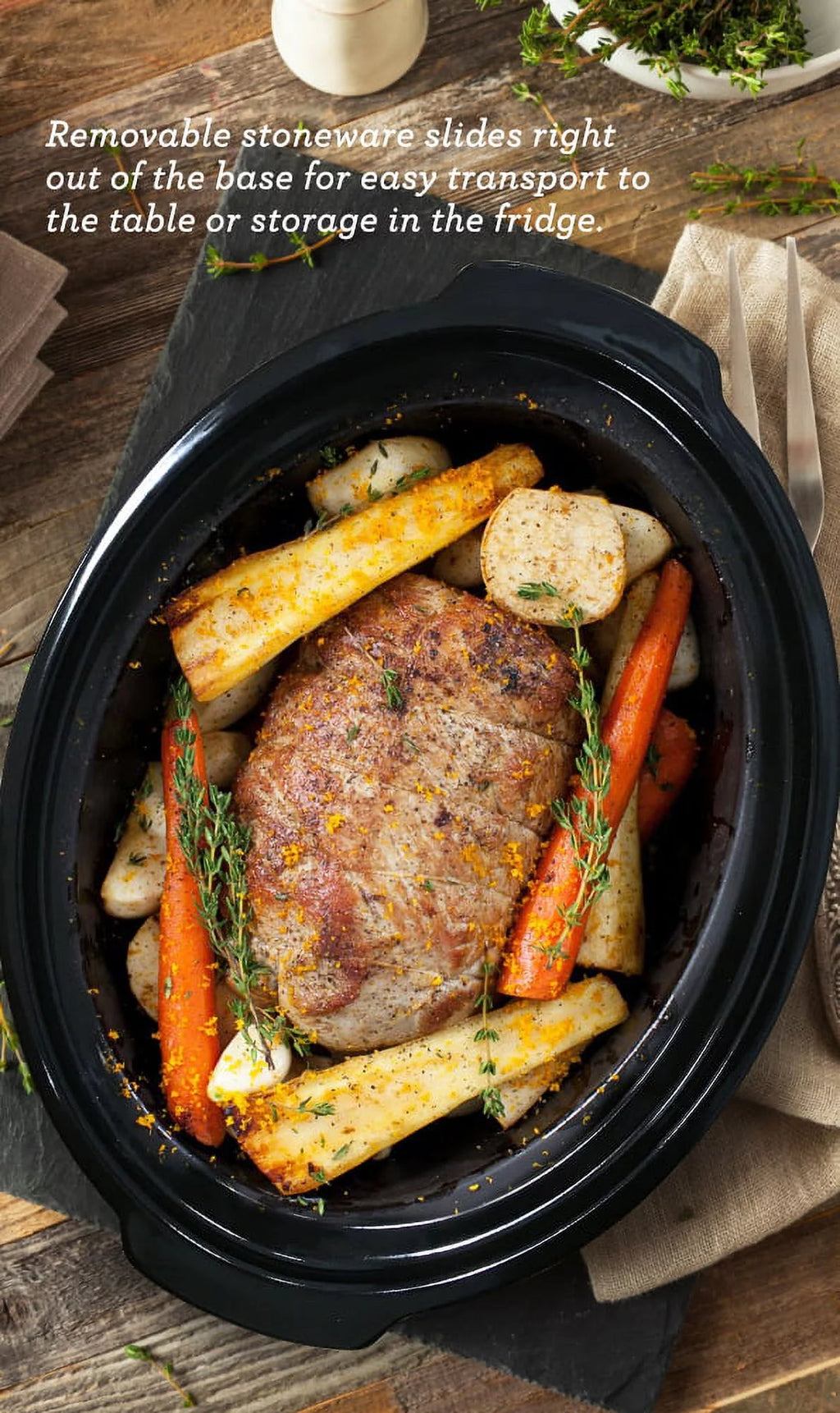 8.5Qt Stainless Steel Slow Cooker I5366