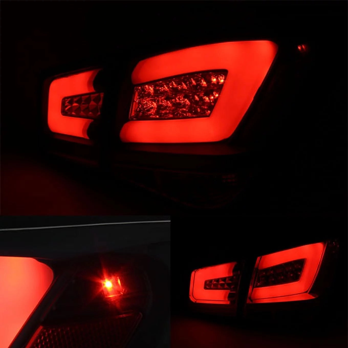For 10-15 Chevy Cruze 16 Limited J300 Black Bezel LED Tail Lights 4pcs Set D39222