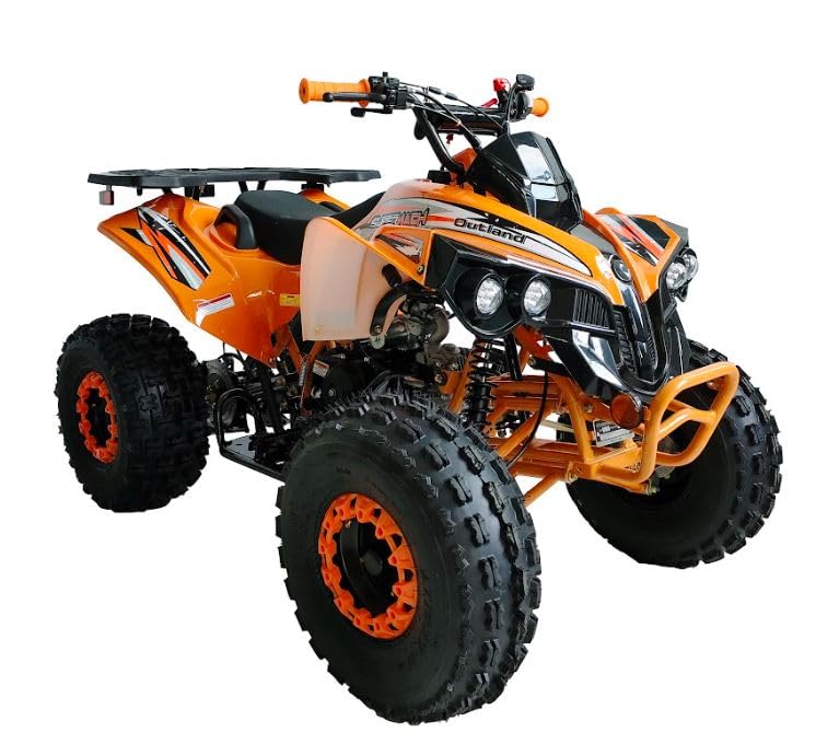125cc ATV Quad with Reverse, Double Headlights, 19/18 Inch Tires, Green B155511