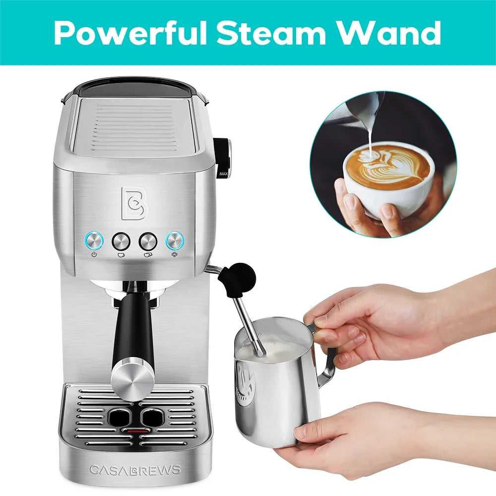 Espresso Machine with Milk Frother, 49 oz Water Tank N4690