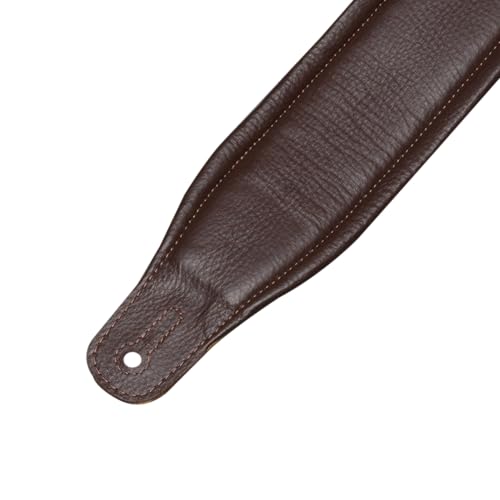 3" Wide Leather Guitar Strap with Foam Padding, Black L93354