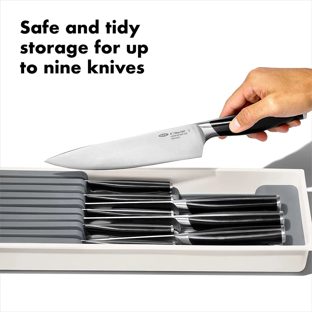 Compact Knife Drawer Organizer, White A703
