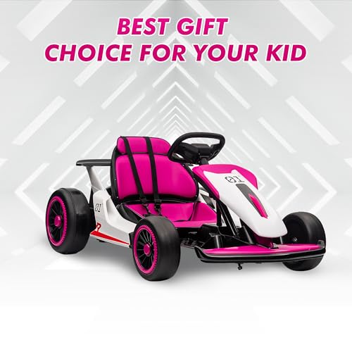 Electric Drift Kart with Adjustable Seat, 24V Ride On Toy for Kids G7951