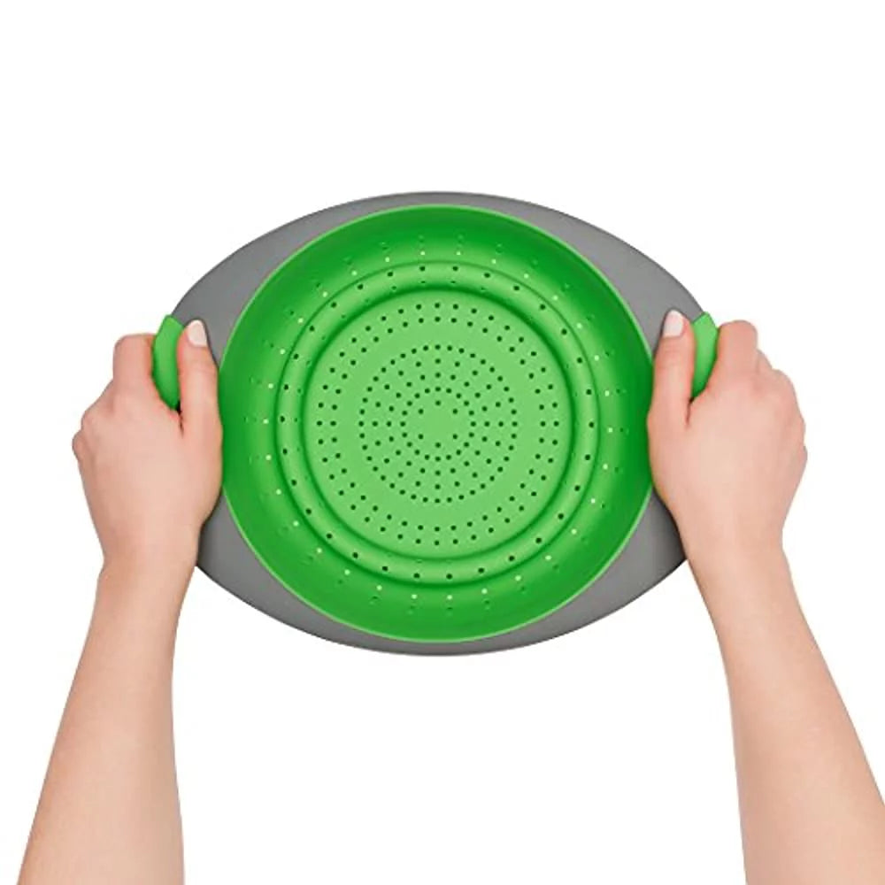 Silicone Collapsible Colander, 3.5 Quart, Green A140447