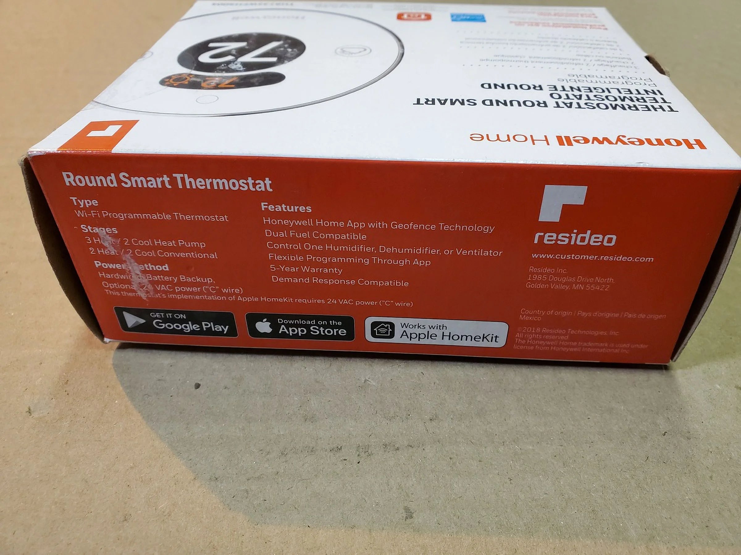 Smart Round WiFi Programmable Thermostat E336934