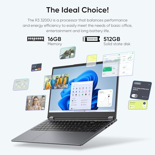 15.6" 2-in-1 Laptop, 16GB RAM 512GB SSD, Touchscreen, Windows 11 Pro Q549318