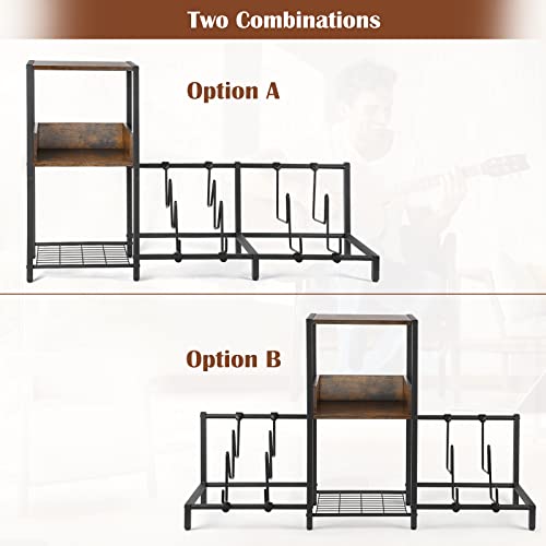 Guitar Stand 4-Tier Rack Holder for Acoustic, Electric, Bass R41022