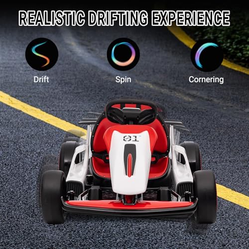 Electric Drift Kart for Kids, 24V, 2x200W Motor, Ages 6+ C51228