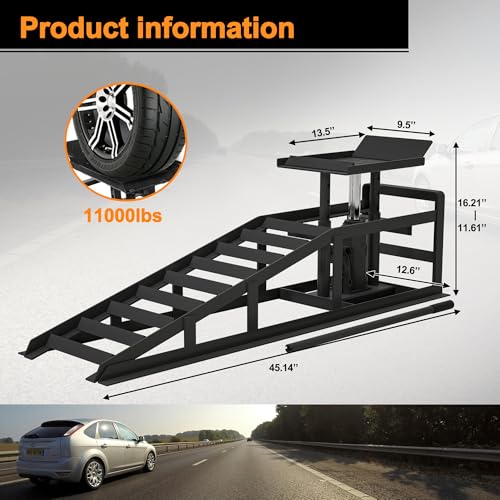 Hydraulic Car Ramps 5 Ton Low Profile Vehicle Lift C11276