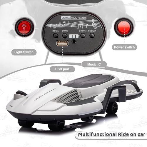 24V Electric Ride On Toy for Kids, Drift Cart with Side Handlebars, LED Lights & Music D29191