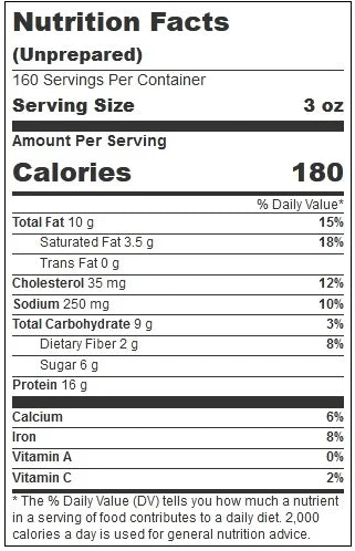Fully Cooked Pork Rib Shaped Patties with BBQ Sauce, 3 oz Z660