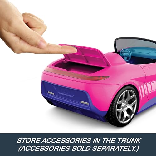 Remote-Control Pink Convertible Toy Car for Dolls X542611