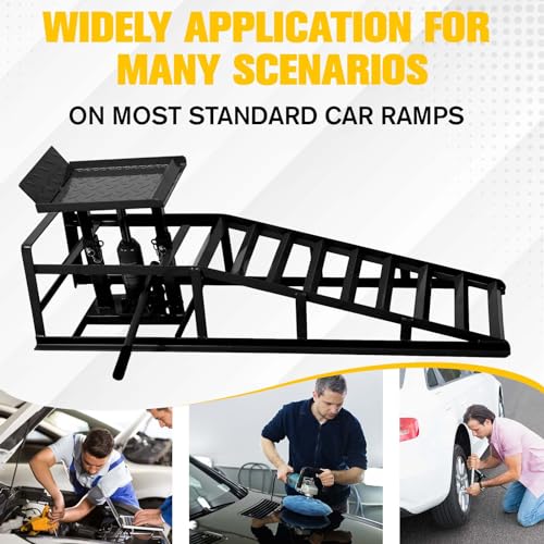 Hydraulic Car and Truck Service Ramps, 11023 Lbs Capacity, Portable Lifts for Oil Changes D8064
