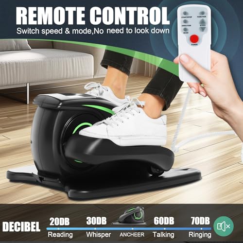 Under Desk Elliptical Machine - Quiet Pedal Exerciser for Seniors, Office & Home N263