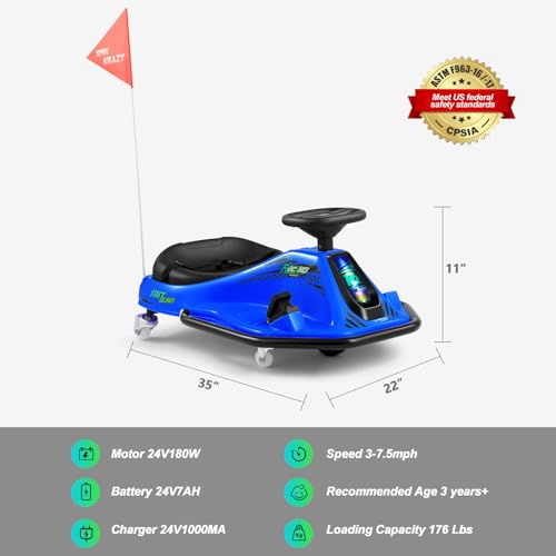 24V Electric Drifting Go Kart for Kids with Brushless Motor, Pink G891