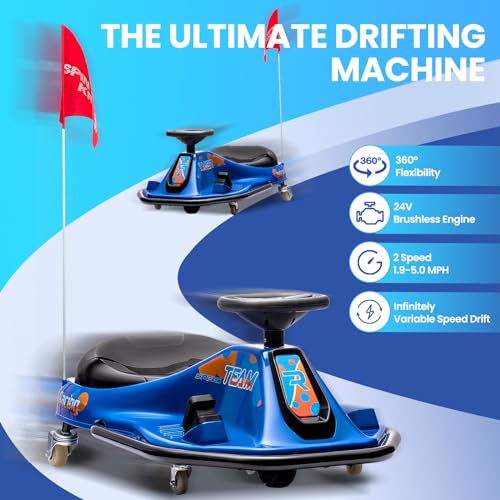 24V Electric Go Kart Drifting Car with 360° Rotation N6384