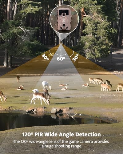 4K 36MP Trail Camera with Night Vision and 32GB Card D374377