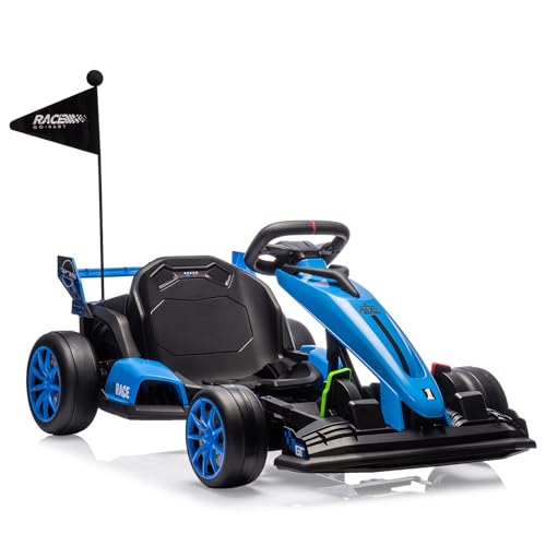 24V Electric Drift Kart for Kids with Adjustable Seat and 8.5MPH Speed Z339