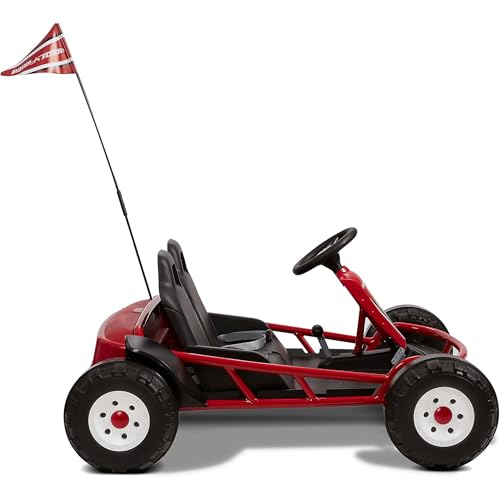 Kids Electric Go-Kart with Adjustable Seat, Rubber Wheels B5495