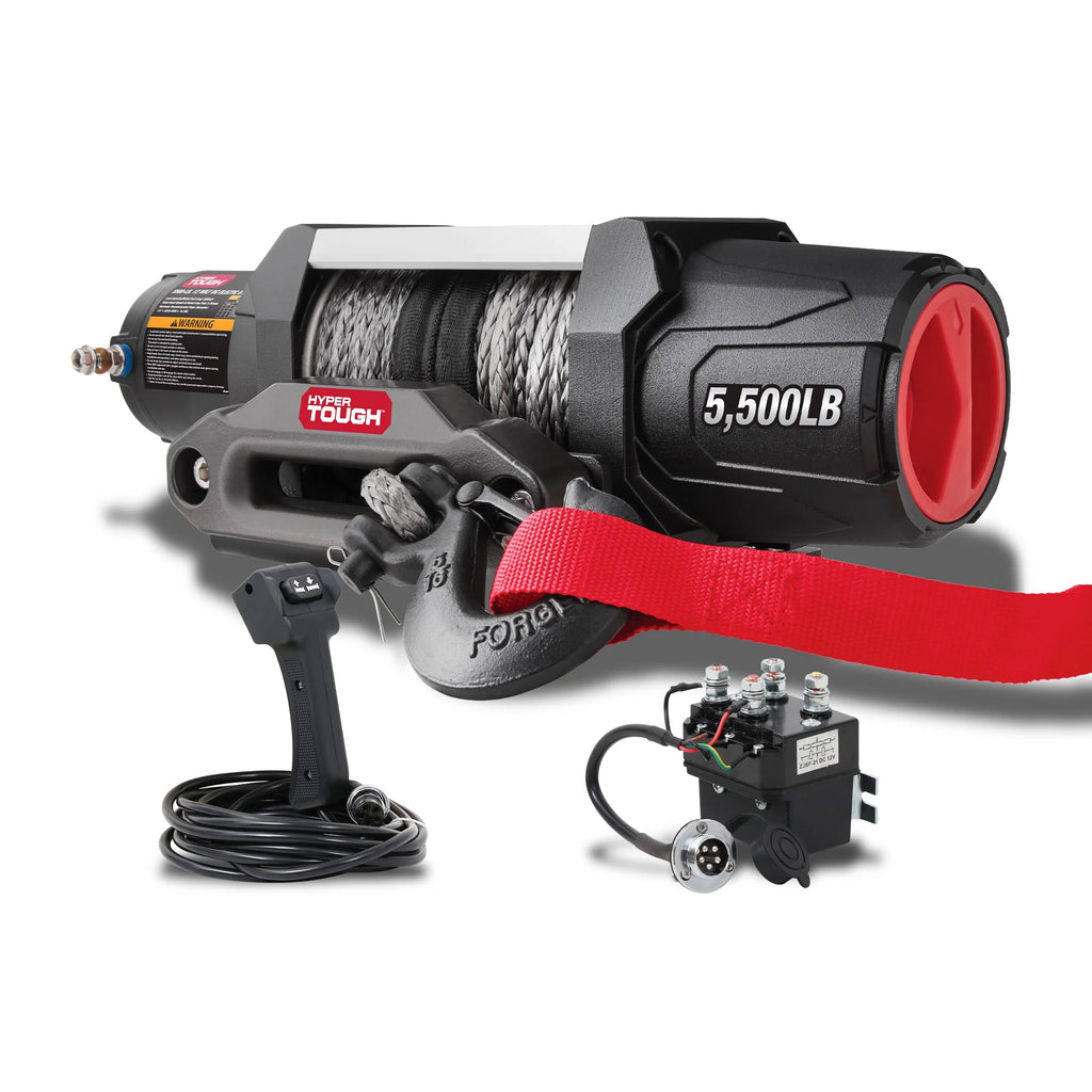 5500 lb 12V DC Electric UTV Winch with 50ft Synthetic Rope Q8691