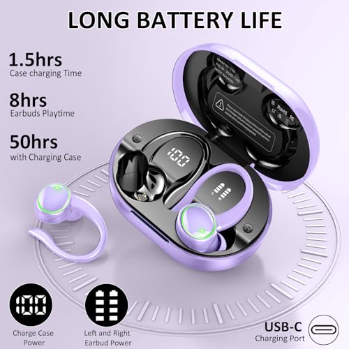 Wireless Earbuds Bluetooth 5.4 with Noise Cancelling Mic, IP7 Waterproof for Running Z469