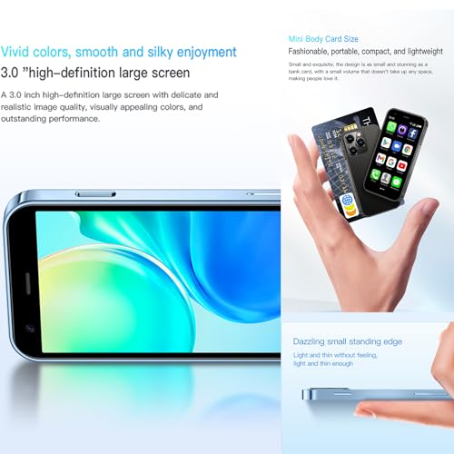 Mini Smartphone 3.0 Inch WiFi GPS Quad Core Android 8.1 Dual Sim HD Camera 2GB RAM 16GB ROM N523