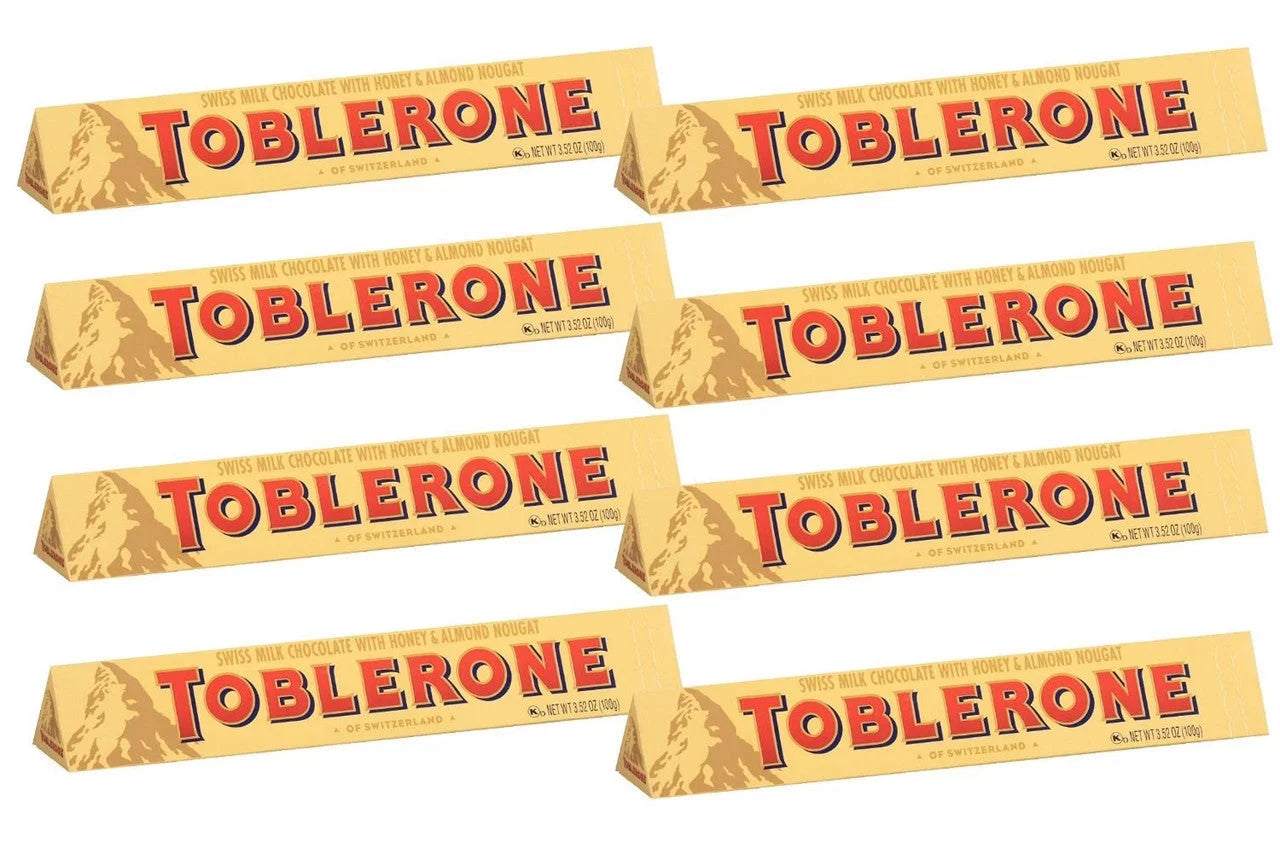 Swiss Milk Chocolate with Honey and Almond Nougat, 100g (Pack of 8) R279015