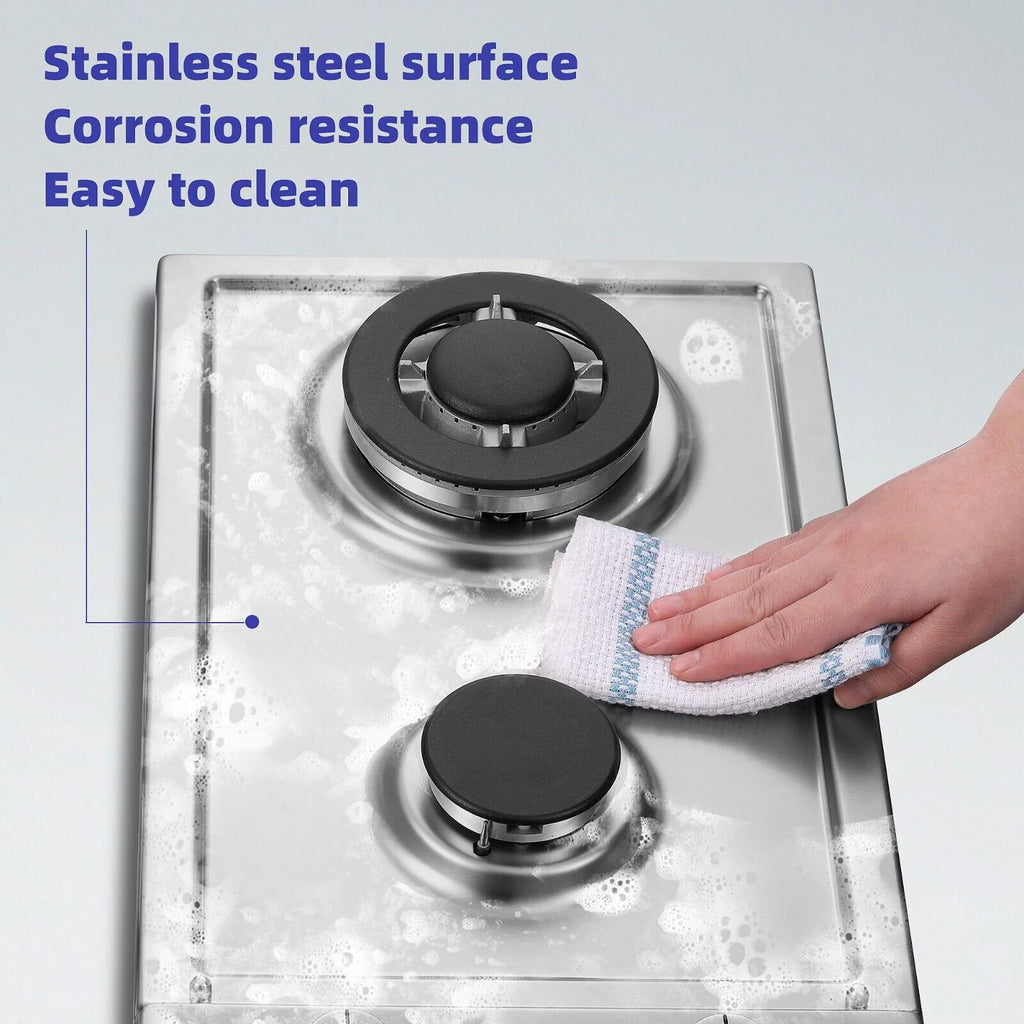 12" Gas Cooktop Stainless Steel NG/LPG Built-in Q34675