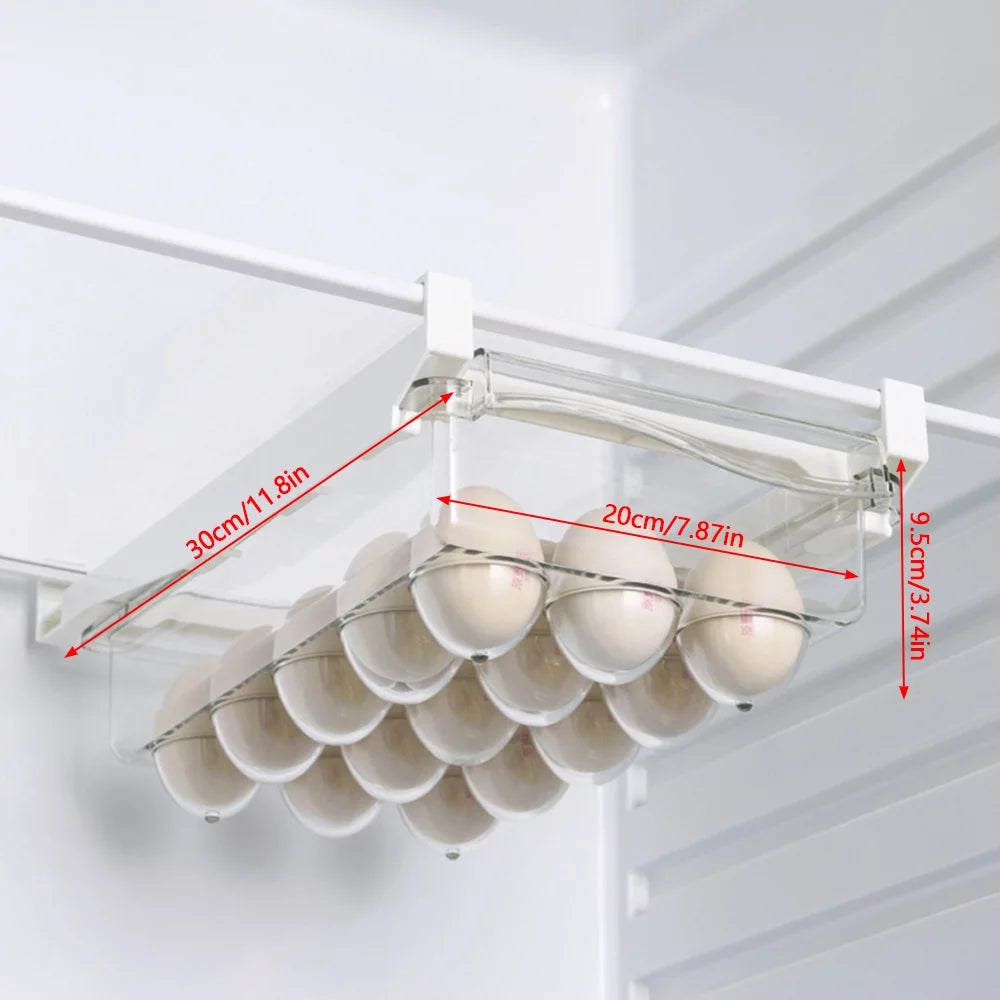 Transparent Egg Drawer with Handle for Refrigerator Storage I725230