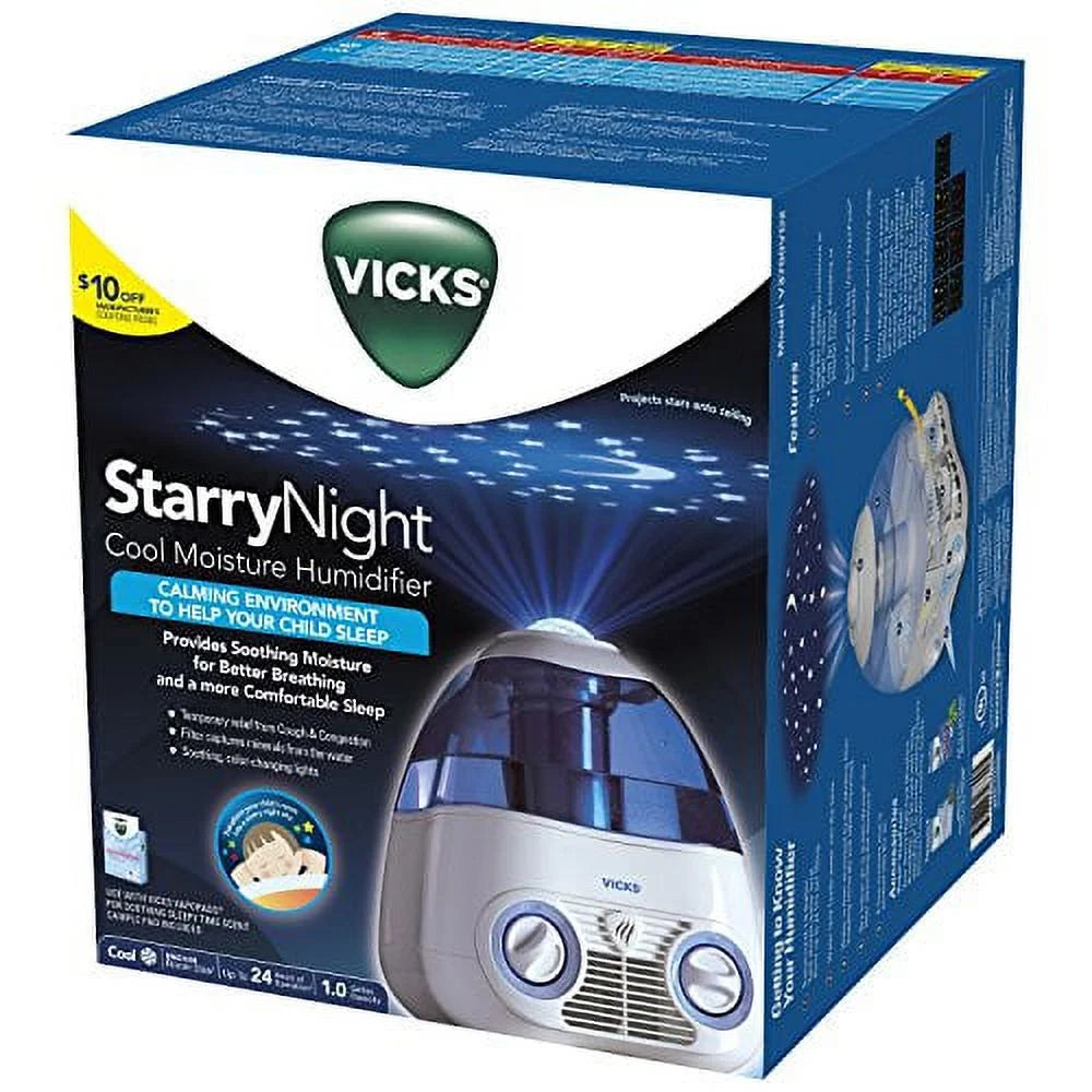 Cool Moisture Humidifier for Bedrooms with Star Display V828