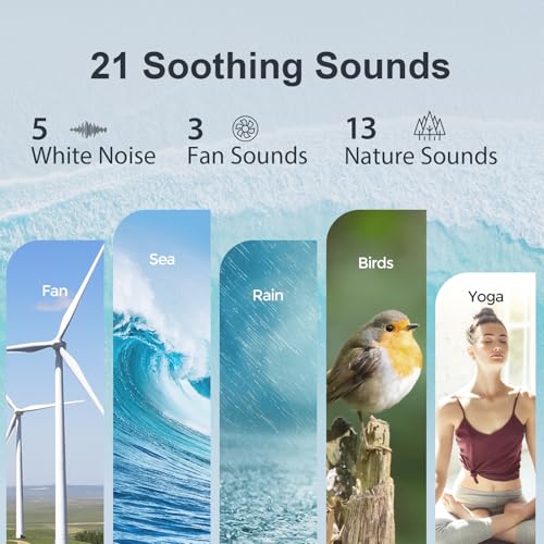 White Noise Sound Machine Alarm Clock with Bluetooth Speaker Q9962