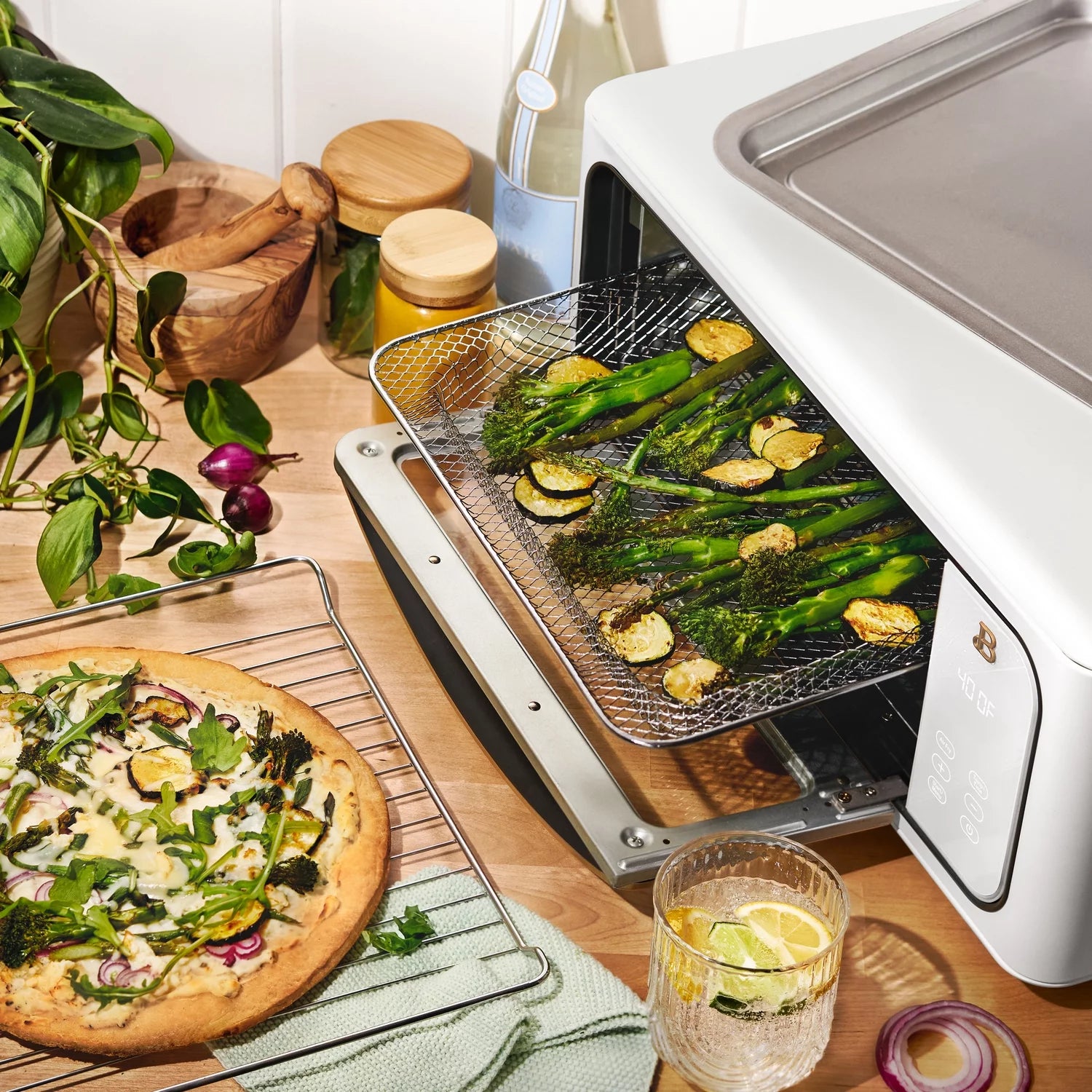 Infrared Air Fry Toaster Oven, 9-Slice, 1800 W, White B97381