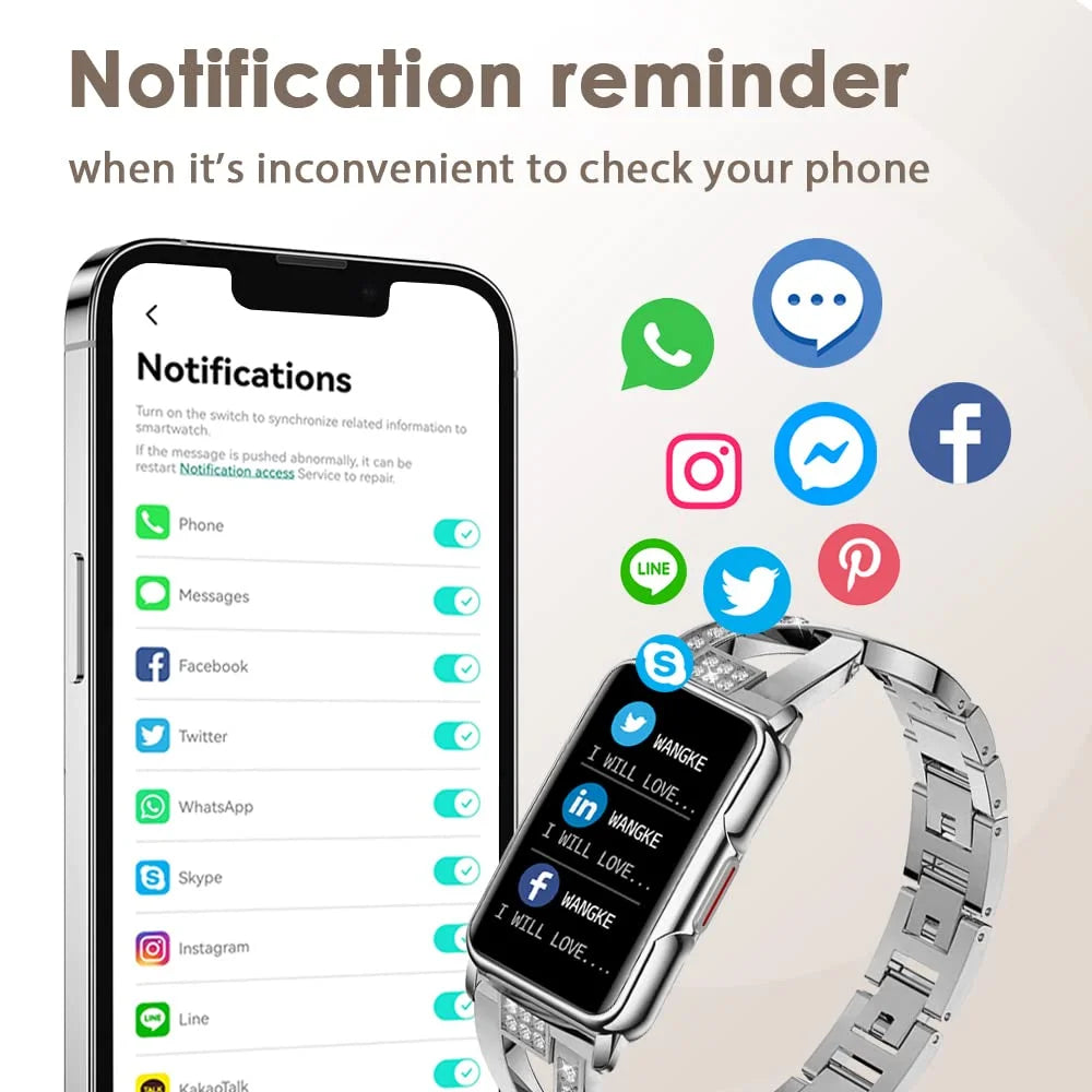Ladies Smartwatch Waterproof Fitness Tracker with Step Counter C50983