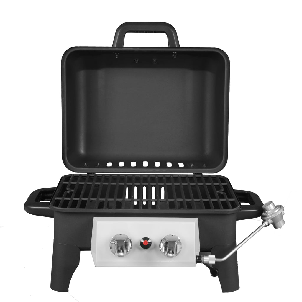 Portable Propane Gas Grill, 2 Burner, Black W799