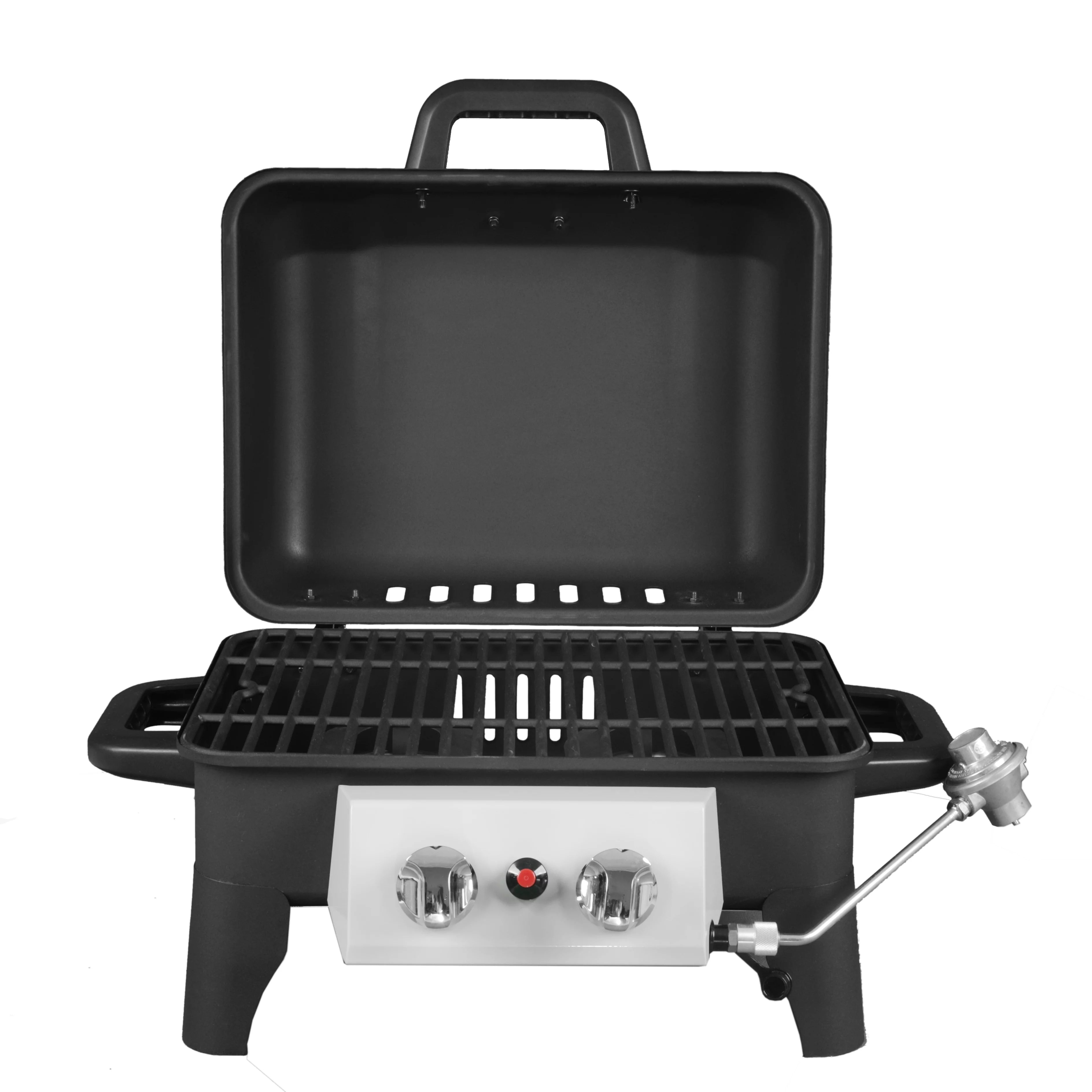 Portable Propane Gas Grill, 2 Burner, Black W799