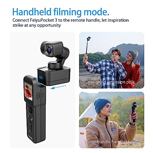 Camera with 3-Axis Gimbal, Magnetic Mount for Travel Vlog N5096